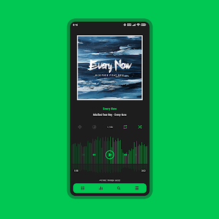 Luminous Black - Poweramp Skin Screenshot