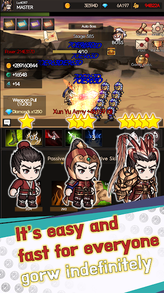 Legend Of CaoCao Idle RPG 1.109 APK + Мод (Unlimited money) за Android