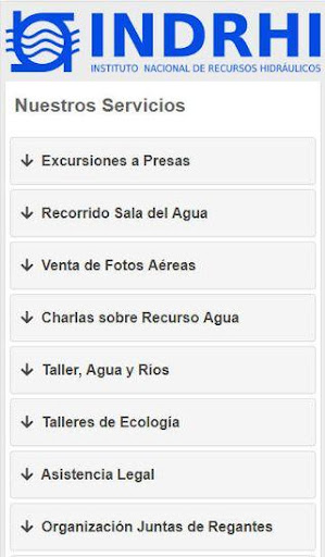 Android application INDRHI-SERVICIOS screenshort