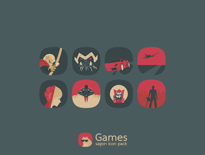 Sagon: Dark Icon Pack APK (مصححة/مفتوحة بالكامل) 4