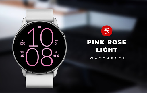 Android application Pink Rose Light Watch Face screenshort