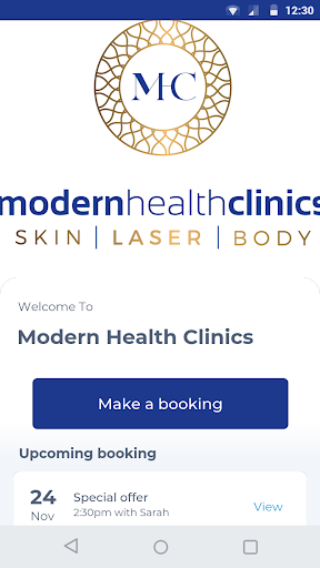 Android application Modern Health Clinics screenshort