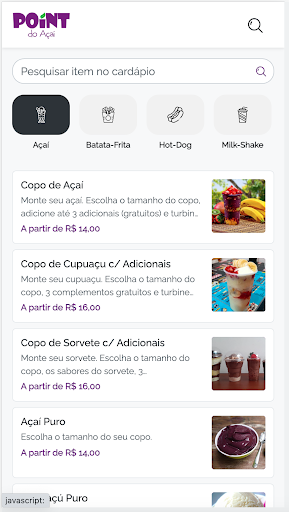 Point do Açai Screen 2