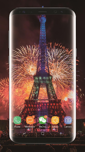 New Year Eiffel Fireworks Live Screen 3