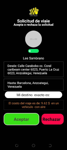 Unitaxi Venezuela Conductor Screen 3