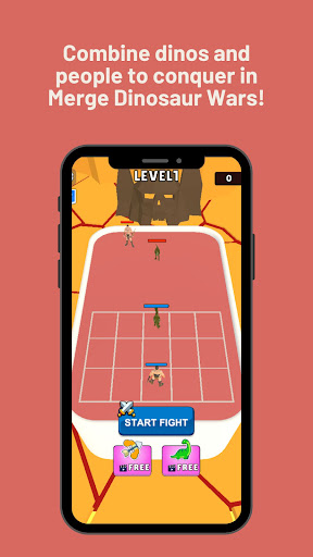 Android application Merge Dinosaurs People Battle screenshort