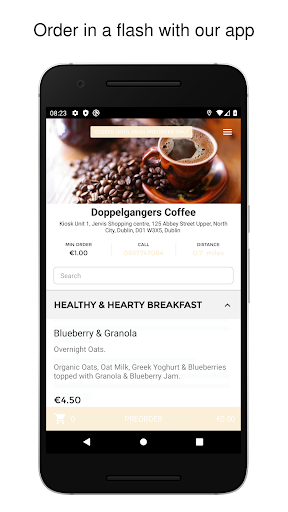 Android application Dopplegangers Coffee screenshort
