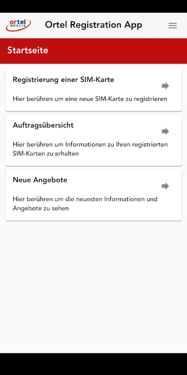 Ortel Registration App - New - (Android)