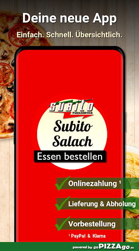 Android application Pizza Lieferservice Subito Sal screenshort
