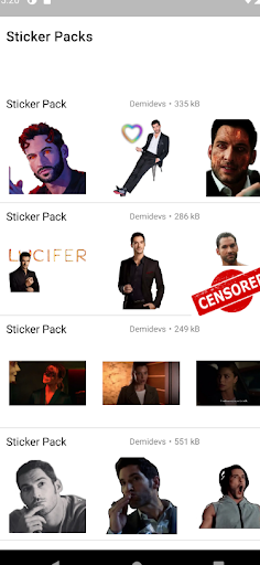 😈 Lucifer Stickers Hot con movimiento