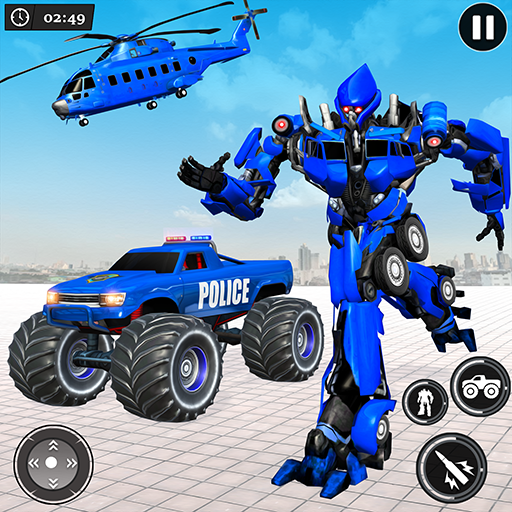 US Police Monster Truck Robot