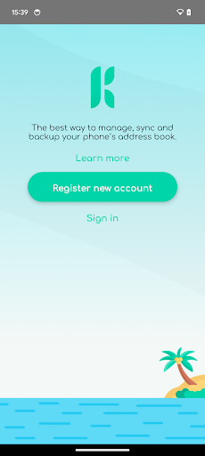 Android application Keep Contacts screenshort