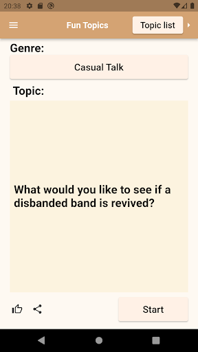 Android application Fun Topics screenshort