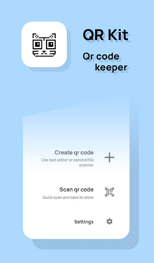 Android application QR Kit - QR code toolbox screenshort