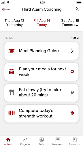 Android application Third Alarm Coaching screenshort