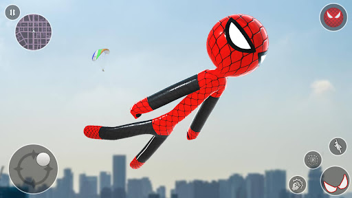 Spider stickman rope hero: War androidhappy screenshots 2