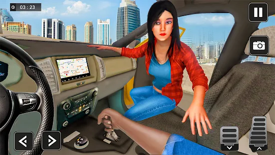 キャブタクシーロボットカーシミュレーター：タクシーライドシェアリング21スクリーンショット 2