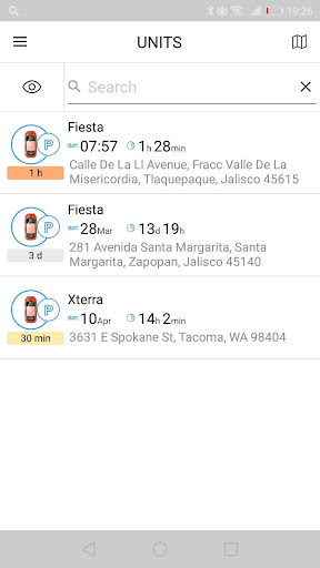 Android application GPS TechTracker screenshort
