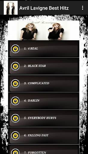 Avril Lavigne songs Lyric Screen 2