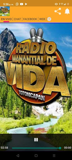 Android application Radio Manantial de vida Totoni screenshort