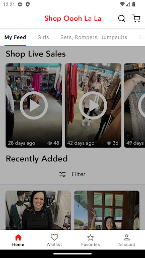 Android application Shop Oooh La La screenshort