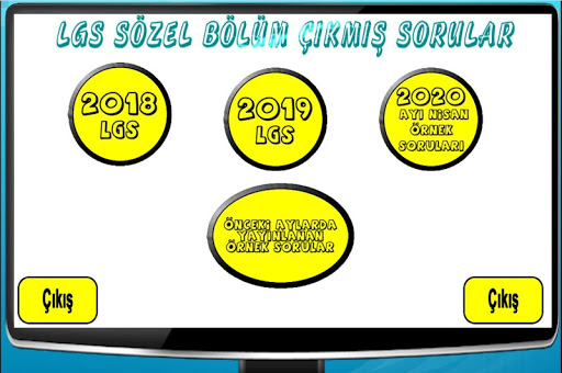 Android application LGS Sözel Bölüm Çıkmış Sorular screenshort
