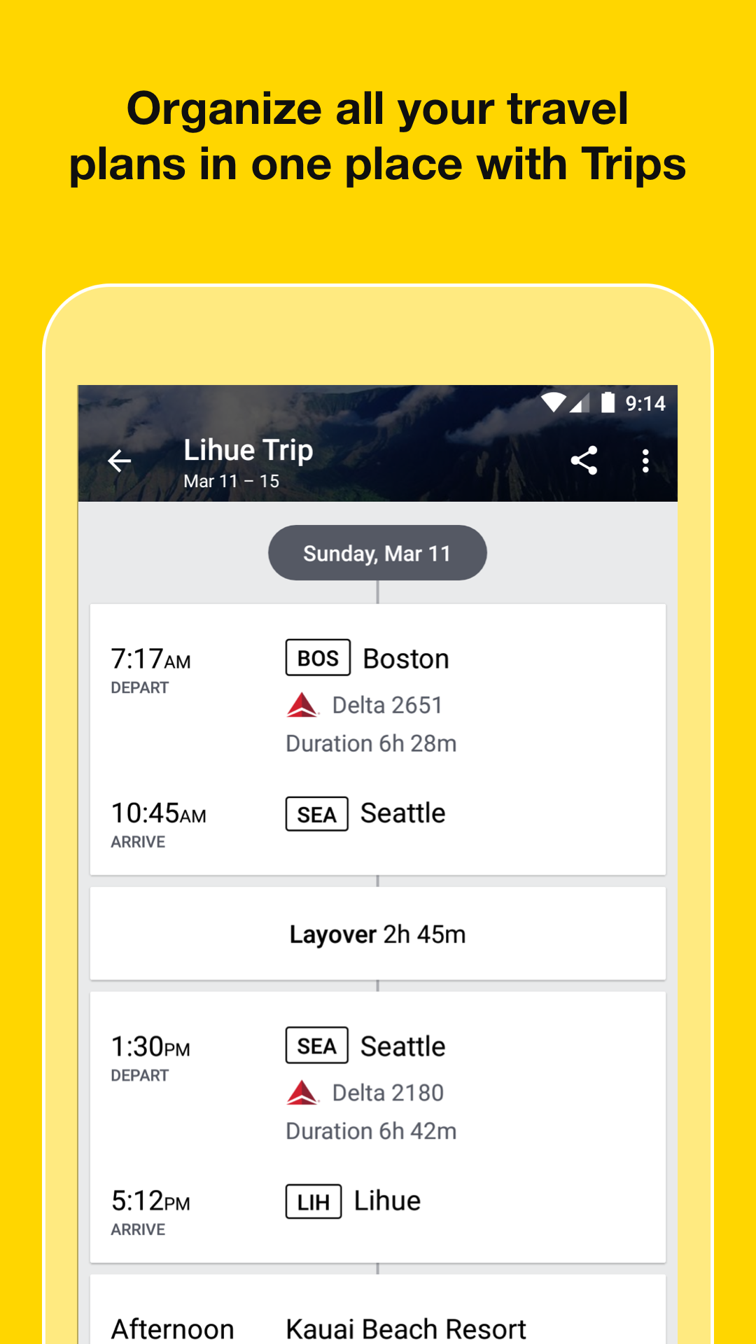 Android application Cheapflights – Flight Search screenshort