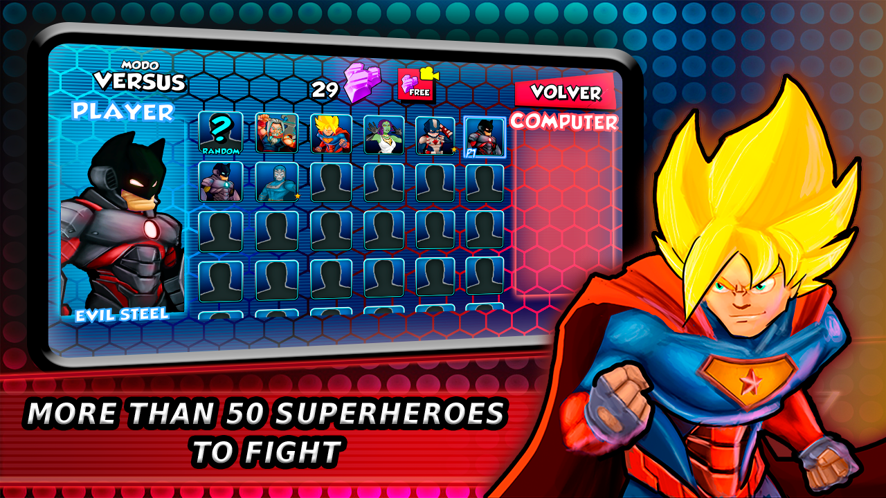 Android application Superheroes Fighting Games screenshort