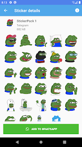 Captura de Pantalla 2 WAStickerApps: Pepe the Frog S android