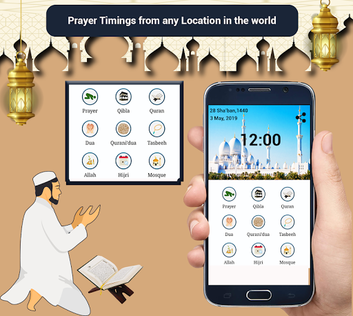 Al Qibla Locator and Prayer Ti Screenshot 1 - AppWisp.com