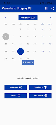 Android application Calendario Uruguay 2024 screenshort