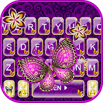 Purple Butterflies Keyboard Theme Apk