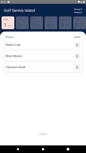 Android application Golf Genius Officials screenshort