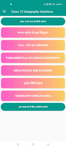 Android application Class 12 Geography Solutions screenshort