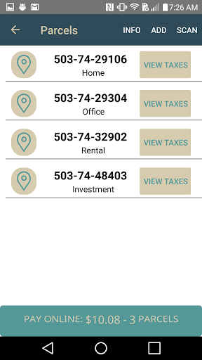 Pinal County Property Tax Screenshot