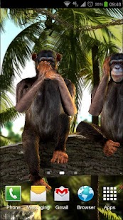 Captura de pantalla 3D de los tres monos sabios