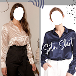 Cover Image of Download Women Satin Shirt Photo Suit  APK