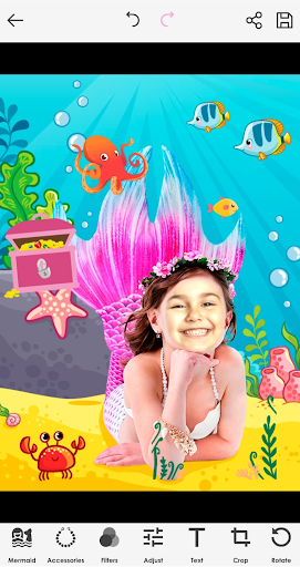 Android application Mermaid Photo Editor screenshort