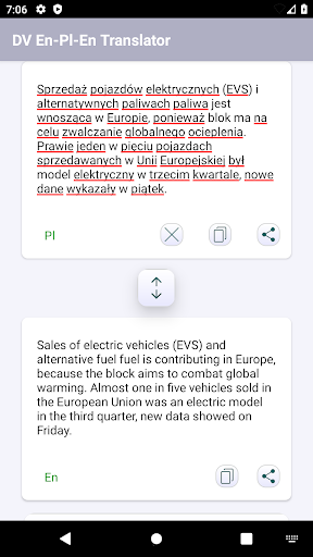 Offline En-Pl-En Translator Screen 3