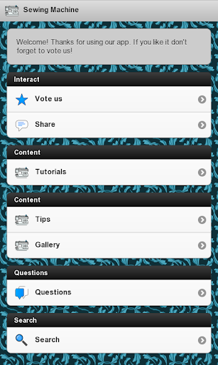 Android application Sewing Machine Tips screenshort