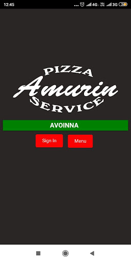 Android application Pizza Service Amuri screenshort