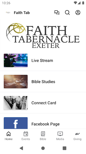 Android application Faith Tabernacle Exeter screenshort