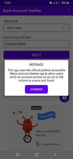 Nigerian Bank Account Verifier Screen 3