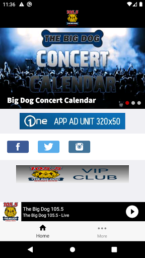 Android application Rock 1055 The Big Dog screenshort