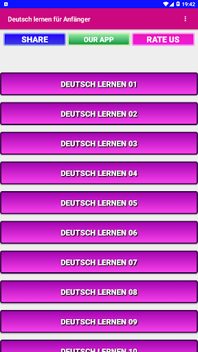 Android application Learn German in French for Beg screenshort