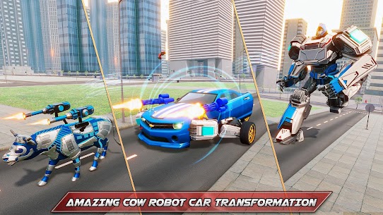 Cow Robot Car Games: Robot Transformation Games For PC installation
