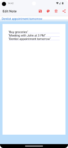My Notepad Screen 2