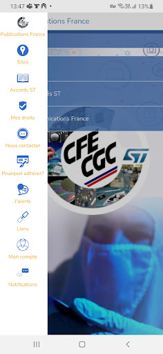 Android application CFE-CGC STMicroelectronics screenshort