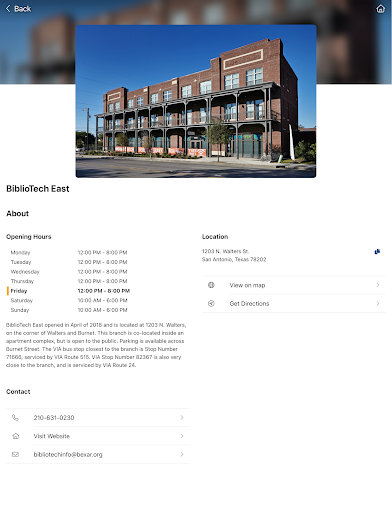 Screenshot of BiblioTech Public Library
