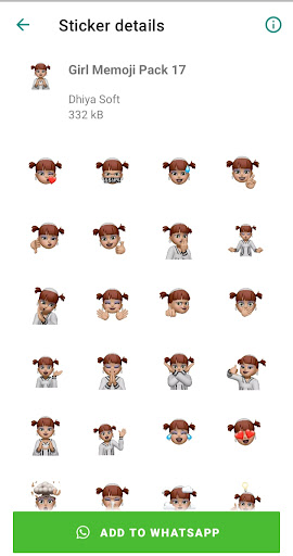 Girl Memoji for WA Screen 3